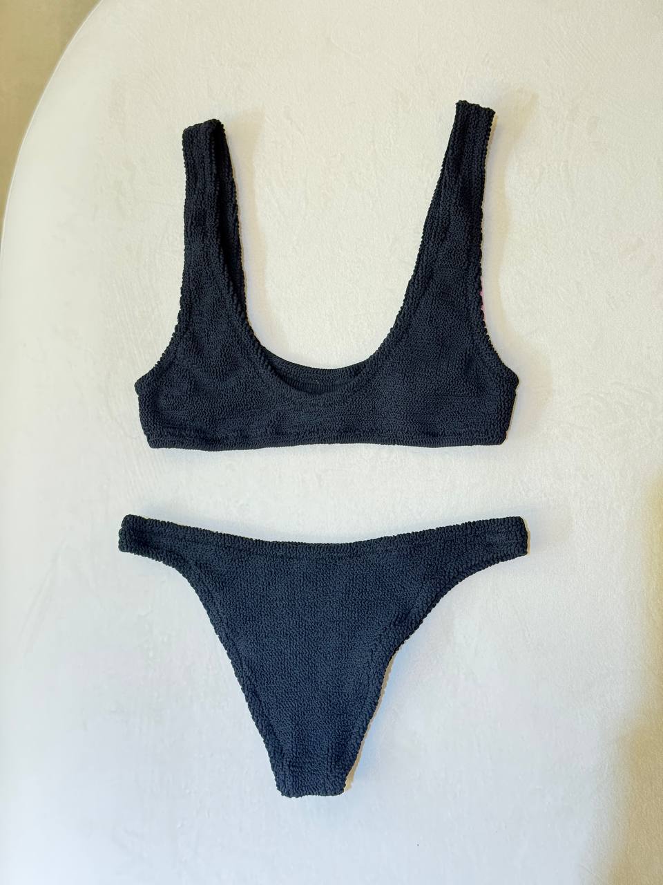 MC2 Saint Barth Black Gafre Women Two Pieces Swimsuit