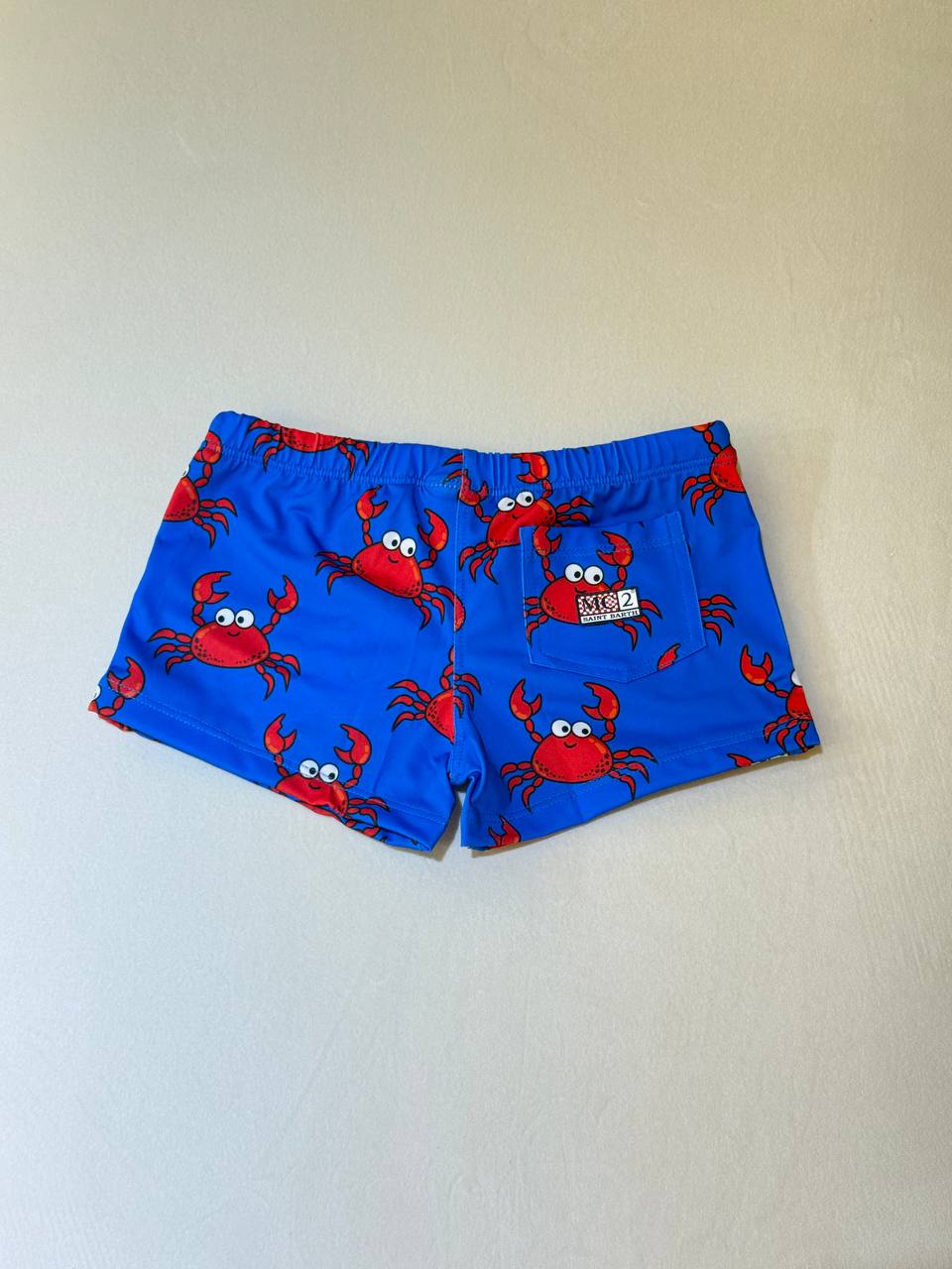 MC2 Saint Barth Blue Boys Swim Boxers with Crabs Print