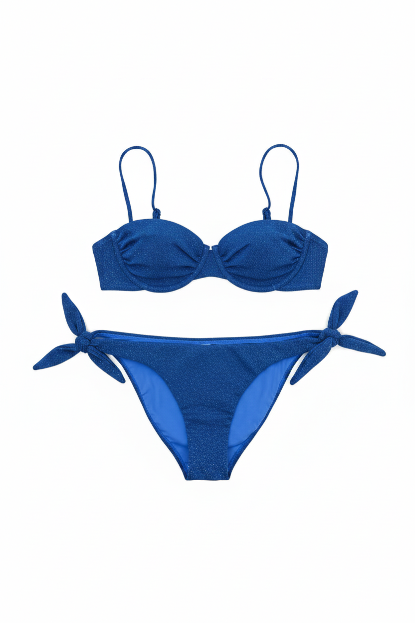 MC2 Saint Barth Blue Glitter One Piece Swimsuit