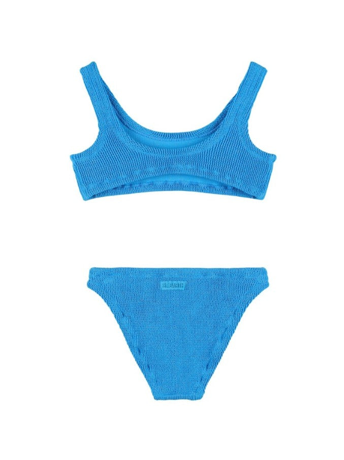 MC2 Saint Barth Blue Pressed Lurex Girl Swimsuit Two-Piece