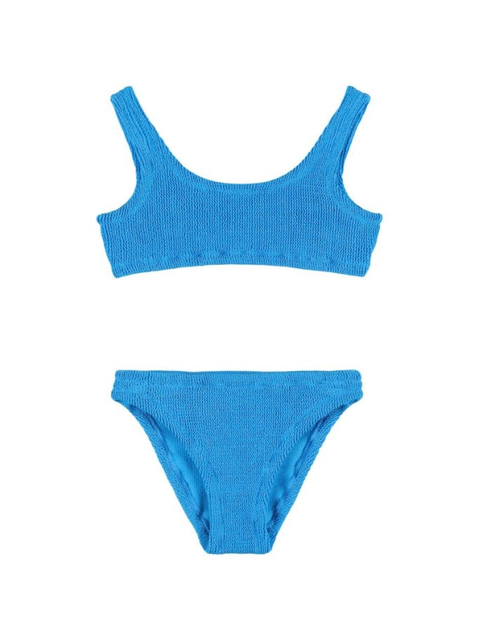 MC2 Saint Barth Blue Pressed Lurex Girl Swimsuit Two-Piece