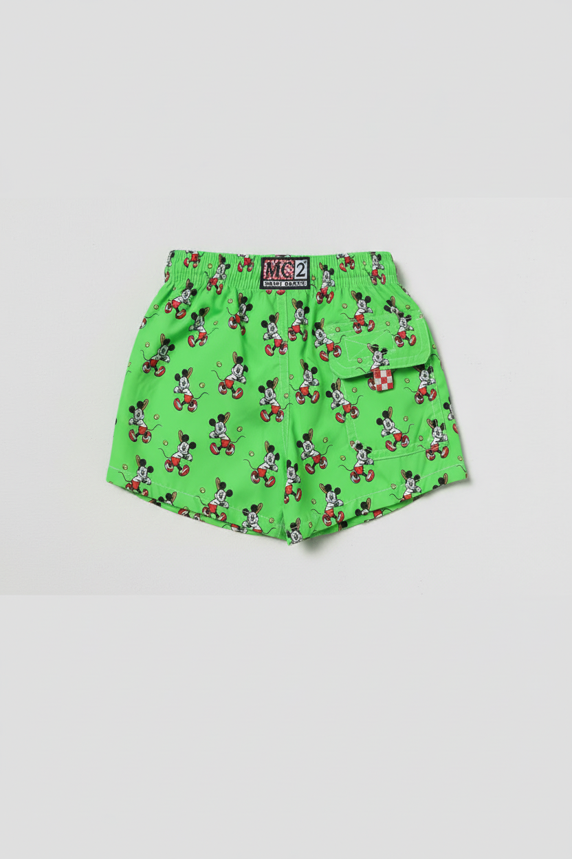 MC2 Saint Barth Boys Swim Shorts with Mickey Tennis Print