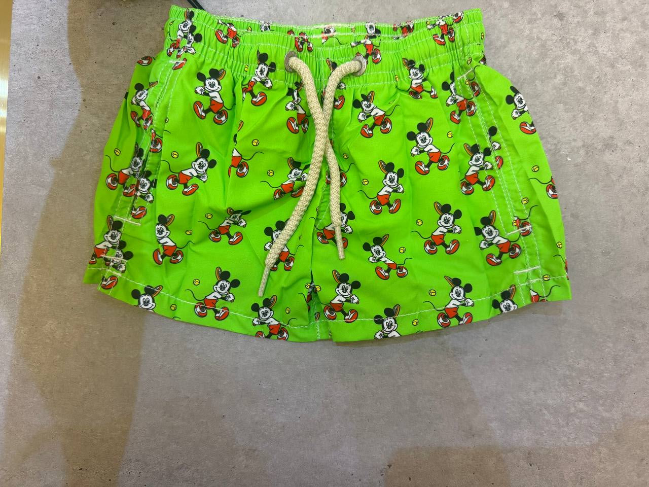 MC2 Saint Barth Boys Swim Shorts with Mickey Tennis Print