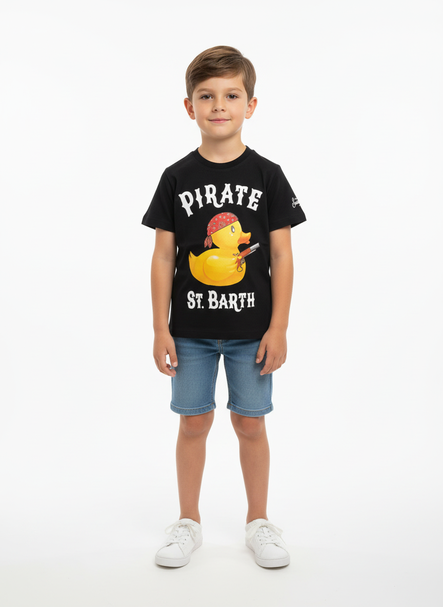 MC2 Saint Barth Boys T-Shirt with Ducky Pirates Print
