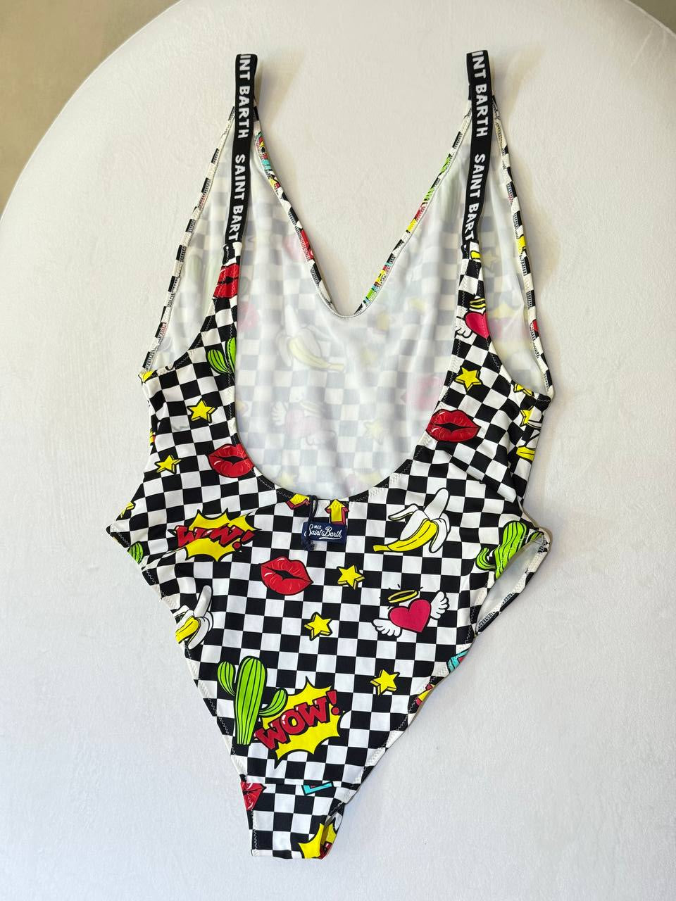 MC2 Saint Barth Chess Print Swimsuit One Piece