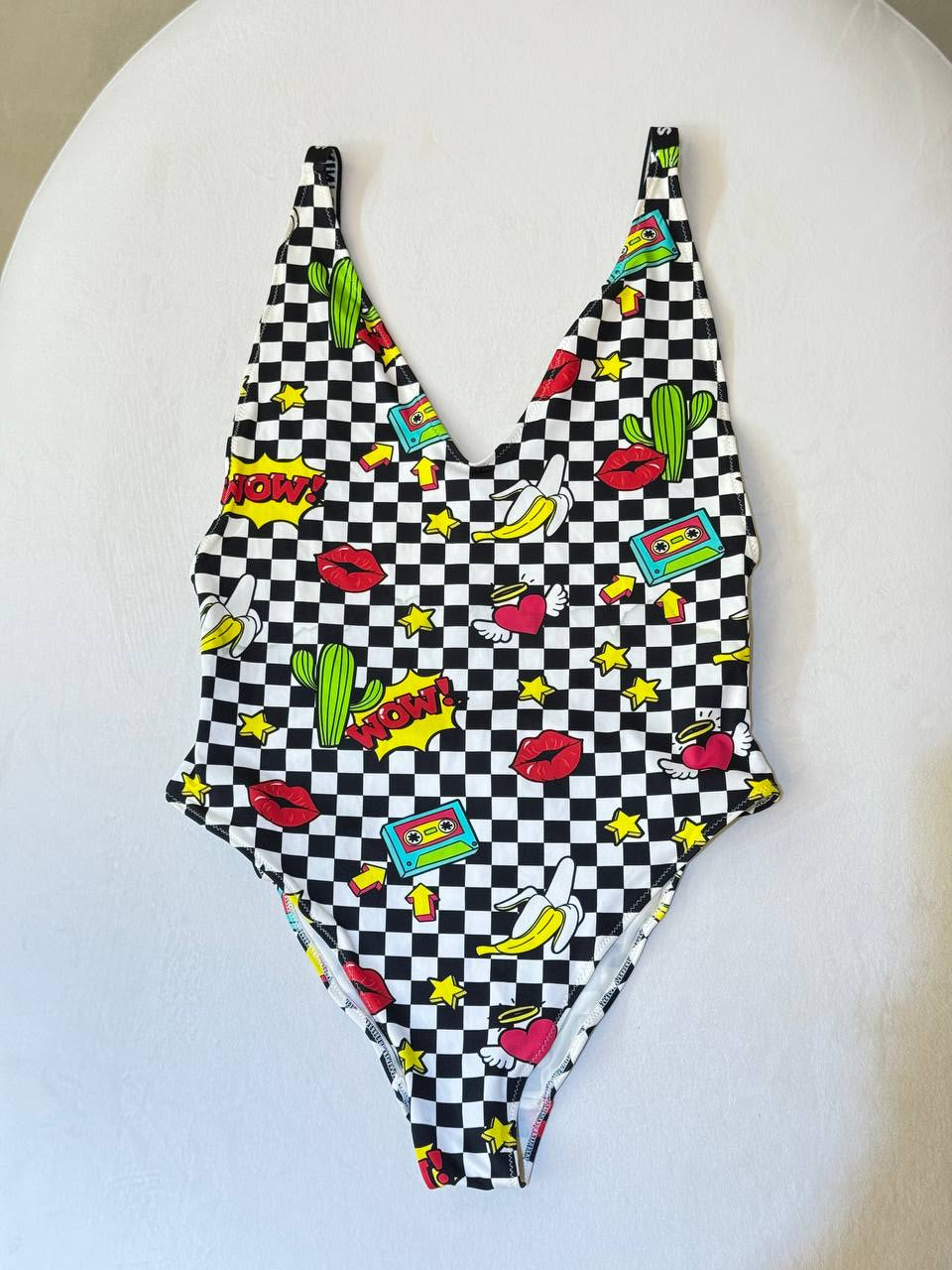 MC2 Saint Barth Chess Print Swimsuit One Piece