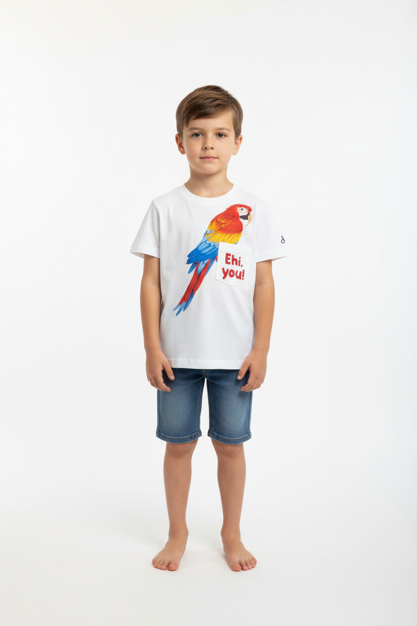 MC2 Saint Barth Children's T-shirt Parrots EDDY
