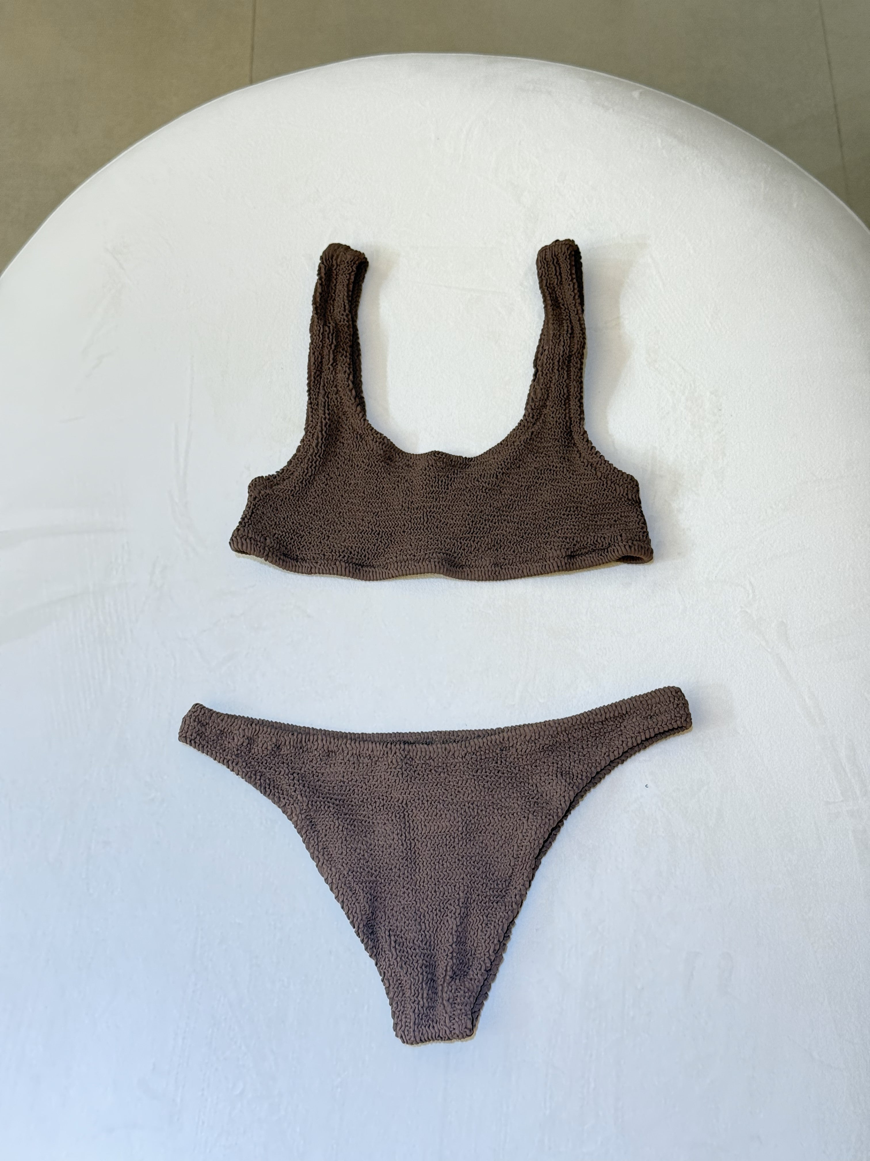 MC2 Saint Barth Chocolate Gafre Two Piece Bikini Swimsuit