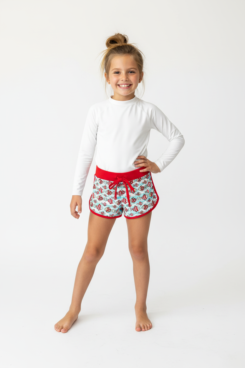 MC2 Saint Barth Fish Girls Swim Shorts