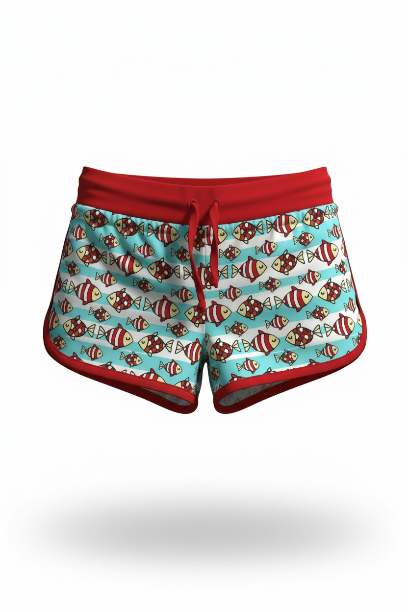 MC2 Saint Barth Fish Girls Swim Shorts
