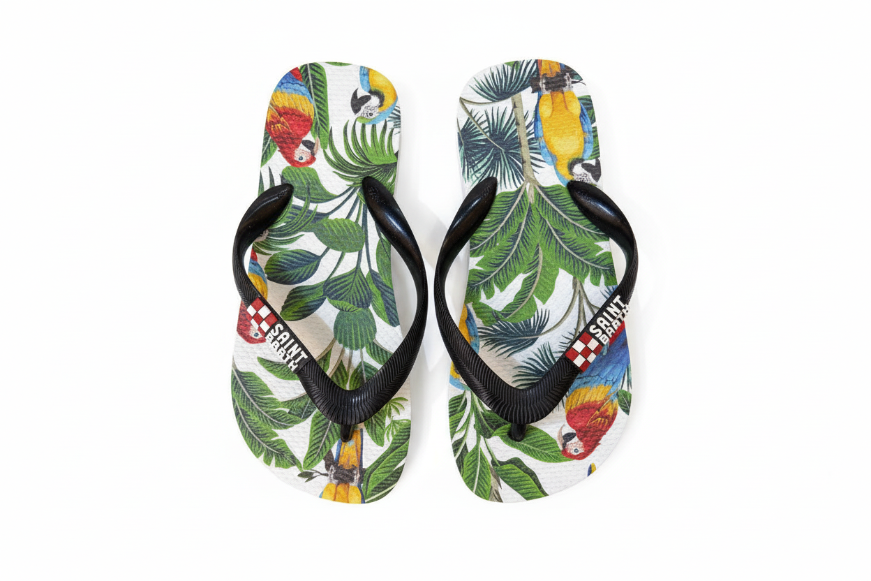 MC2 Saint Barth Flip Flop for Children with Parrots
