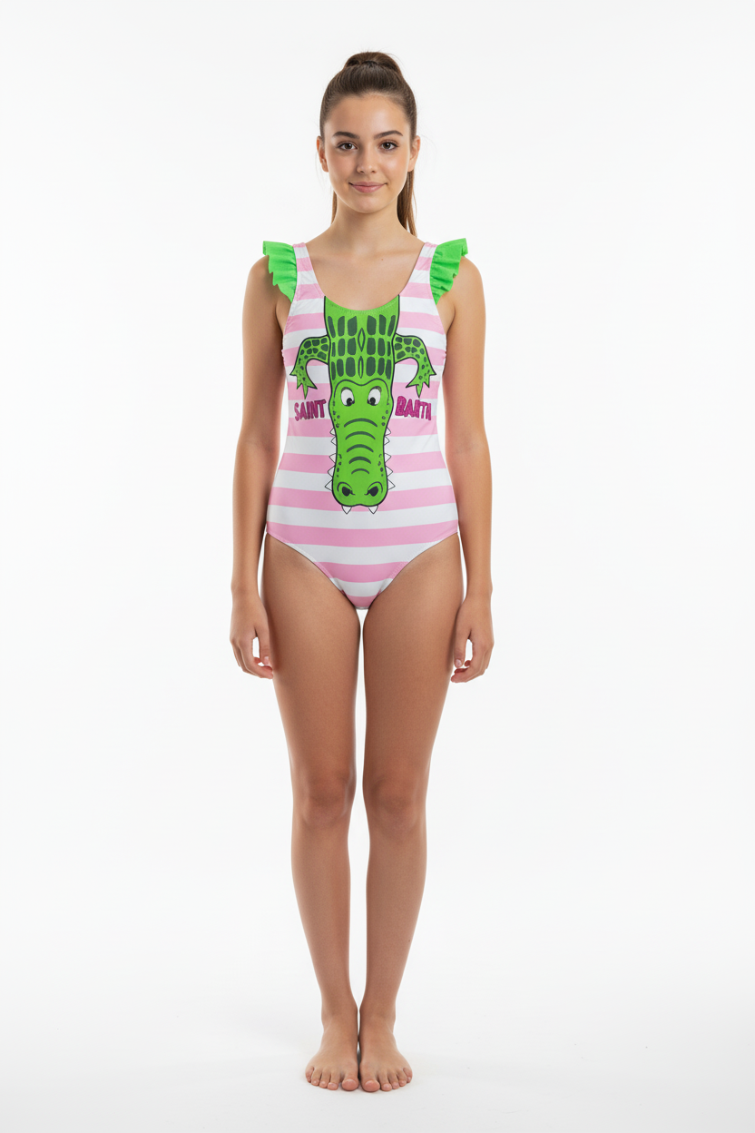 MC2 Saint Barth Giant Alligator One Piece Swimsuit