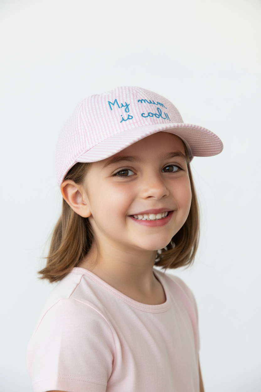 MC2 Saint Barth Girls Baseball Cap with Embroidery