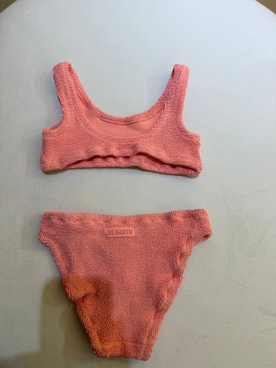MC2 Saint Barth Girls Coral Pressed Two Piece Swimsuit