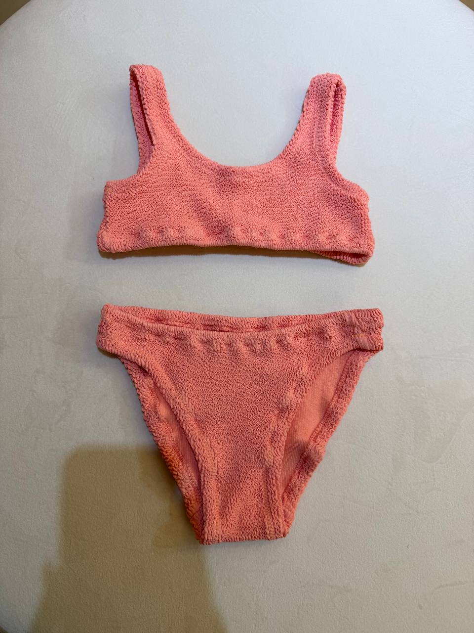 MC2 Saint Barth Girls Coral Pressed Two Piece Swimsuit