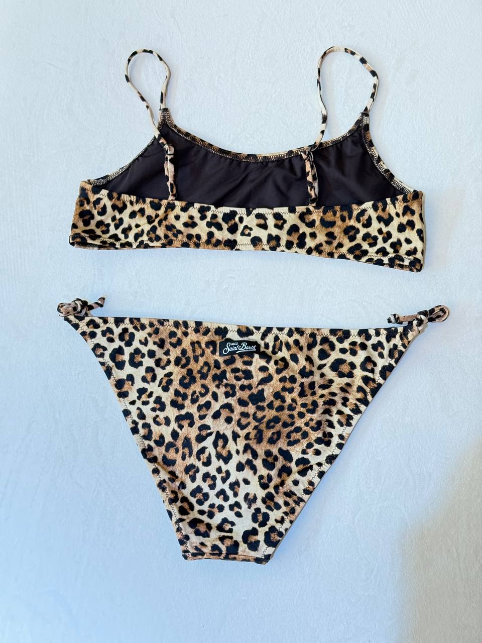 MC2 Saint Barth Girls Two Piece Swimsuit with Leopard Print