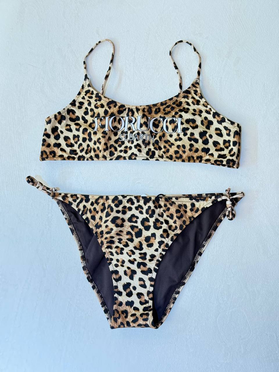 MC2 Saint Barth Girls Two Piece Swimsuit with Leopard Print