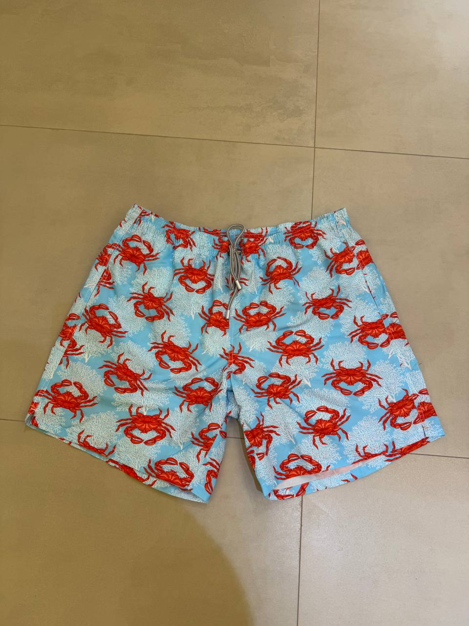 MC2 Saint Barth Gustavia Blue Crab Print Men Swim Shorts