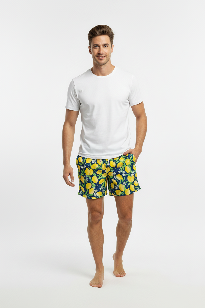 MC2 Saint Barth Juicy Lemon Print Men's Swim Shorts