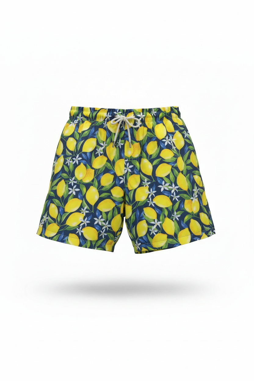 MC2 Saint Barth Juicy Lemon Print Men's Swim Shorts