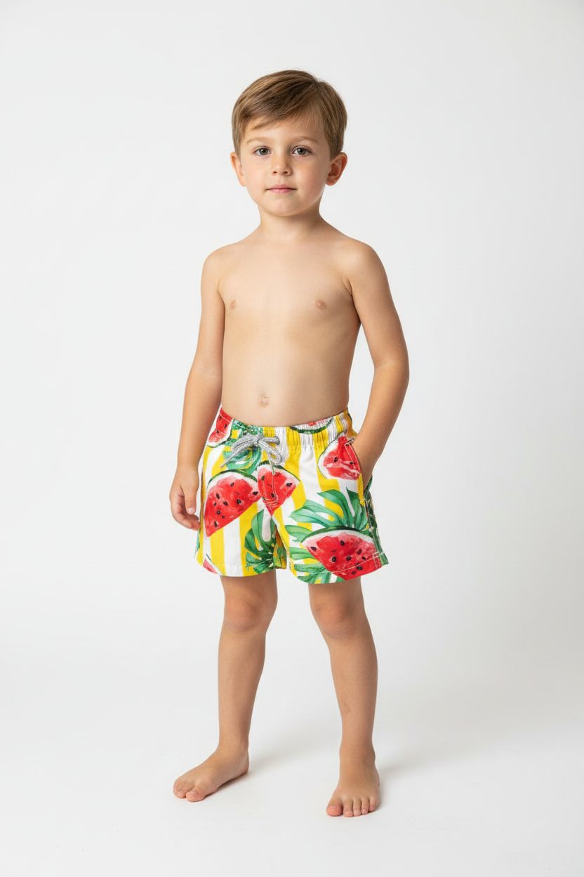 MC2 Saint Barth Juicy Watermelon Boys Swim Shorts