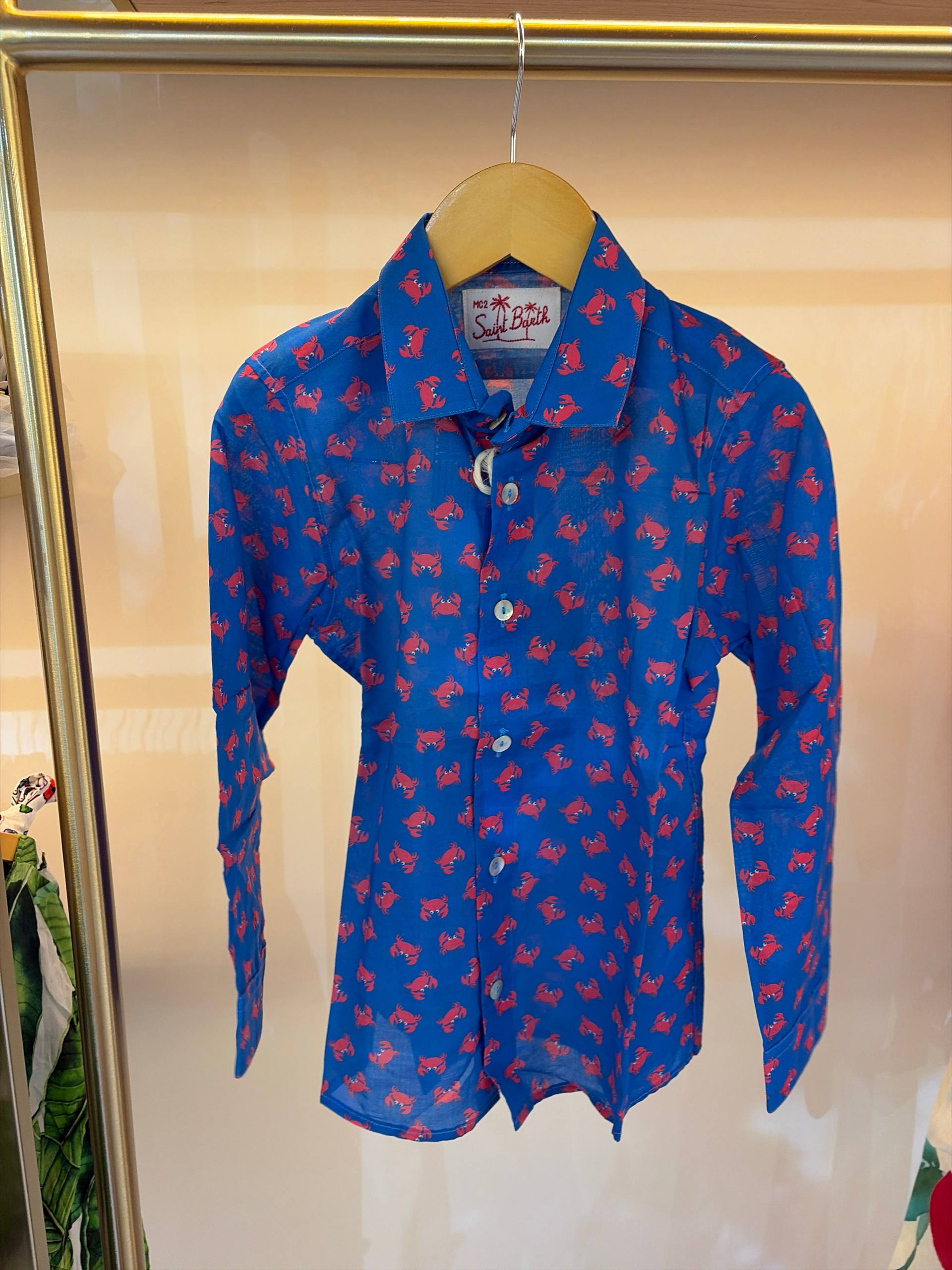 MC2 Saint Barth Kids Shirt with Crabs Print