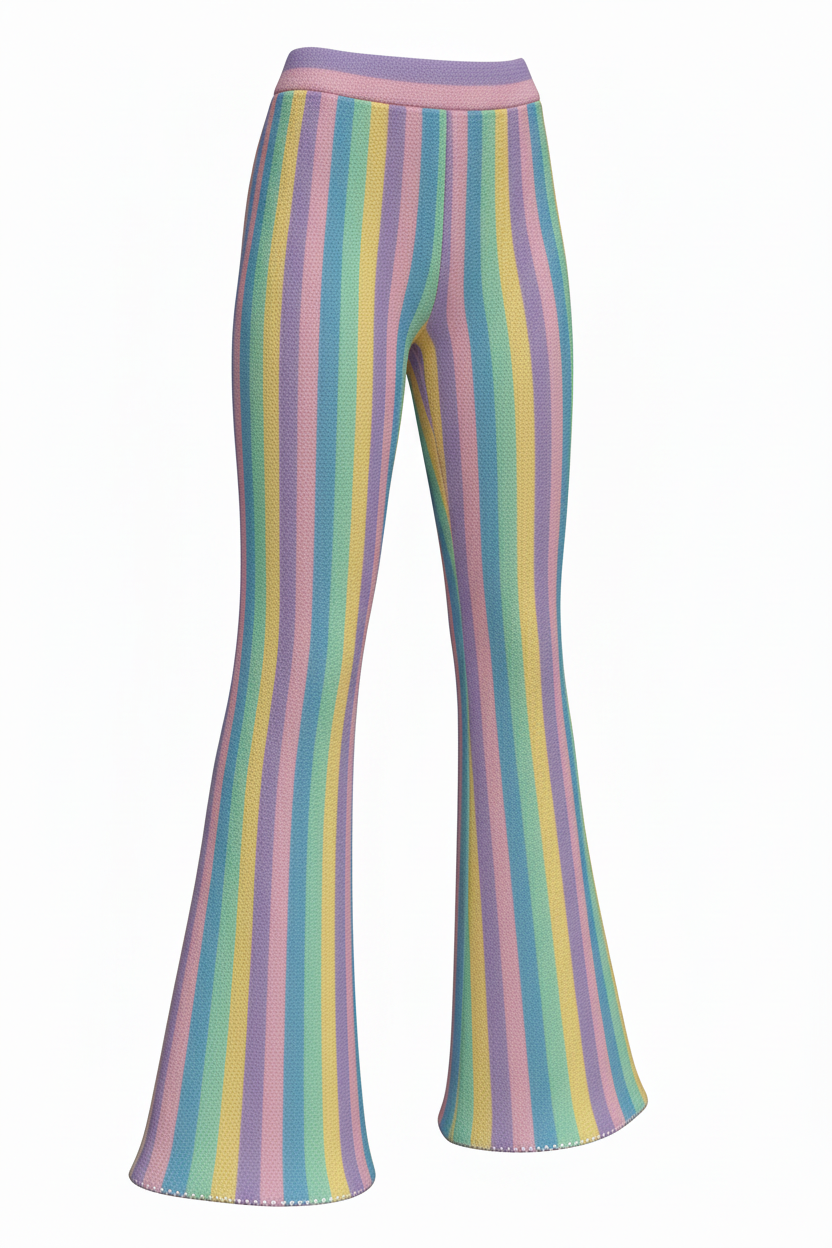 MC2 Saint Barth Knitted Stripes Trousers