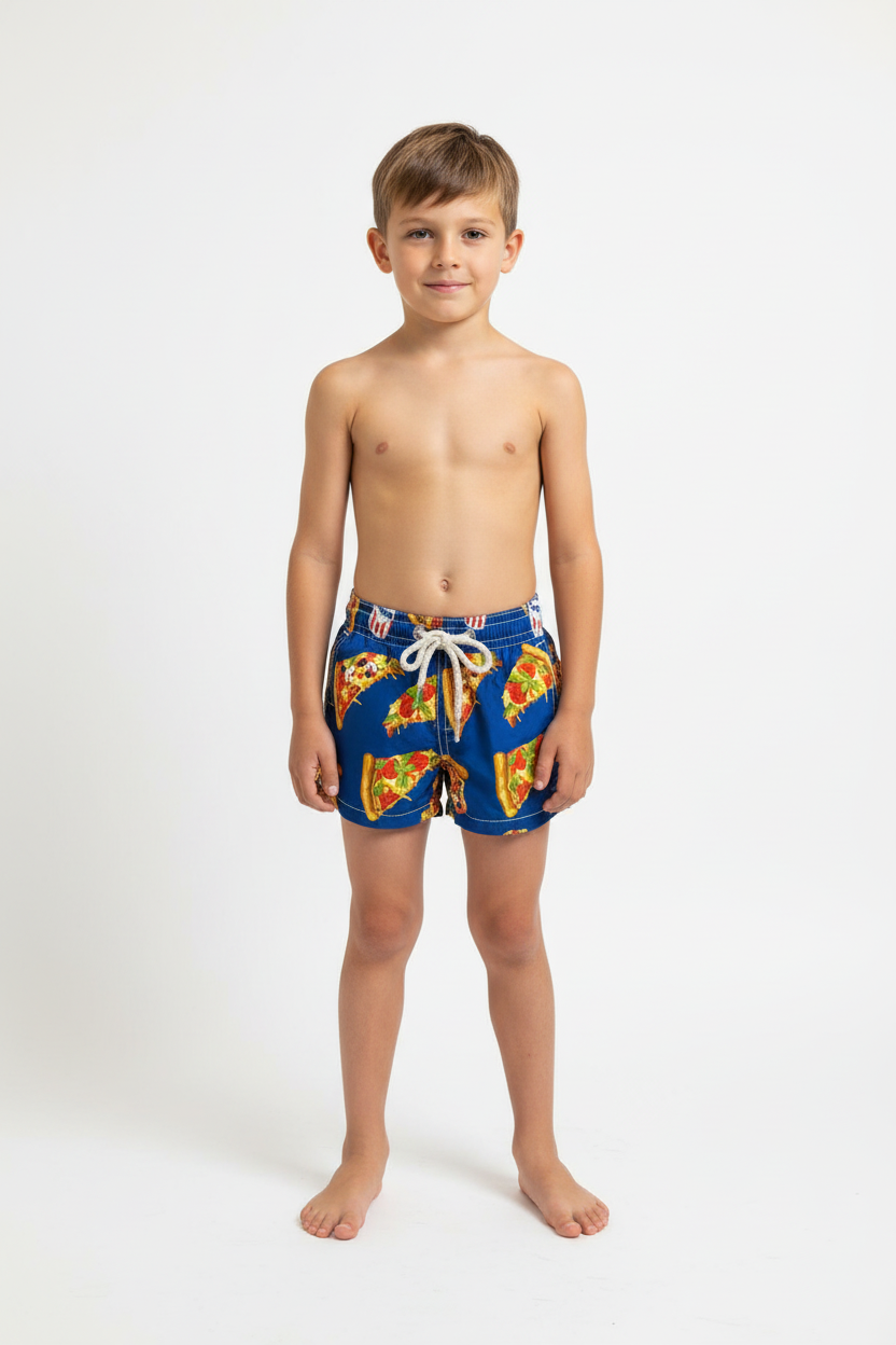 MC2 Saint Barth Lighting Pizza Boys Swim Shorts
