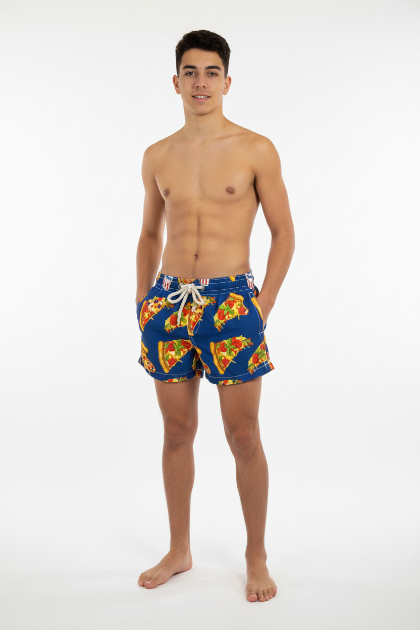 MC2 Saint Barth Lighting Pizza Boys Swim Shorts