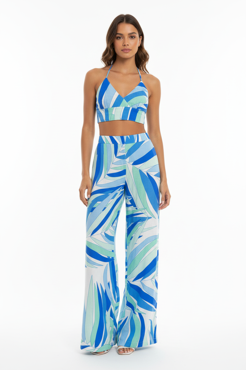 MC2 Saint Barth Linen Blue Women Trousers