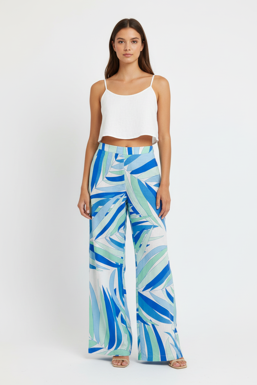 MC2 Saint Barth Linen Blue Women Trousers