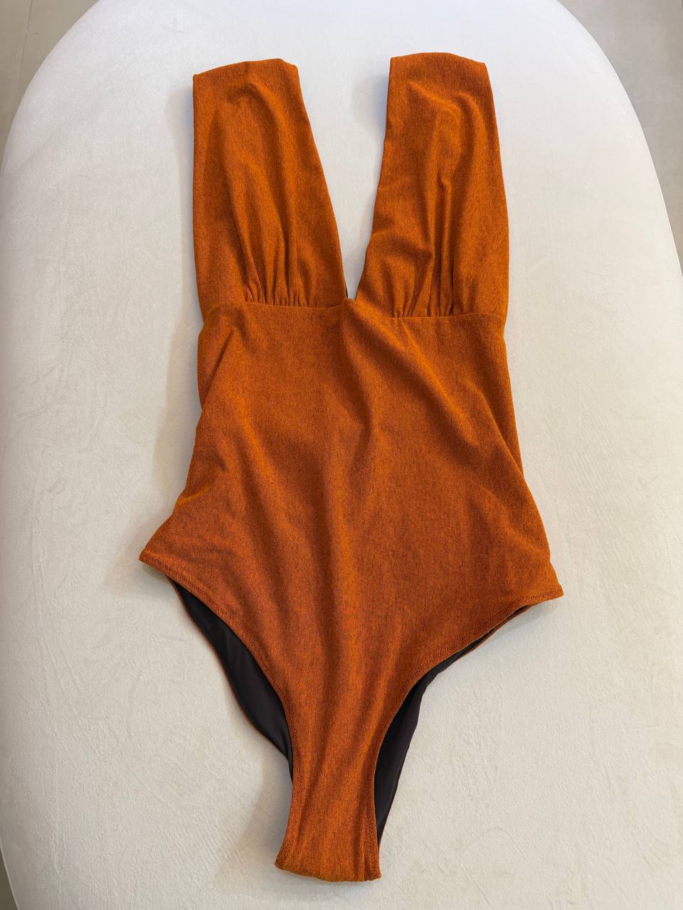 MC2 Saint Barth Lurex Orange One Piece Swimsuit