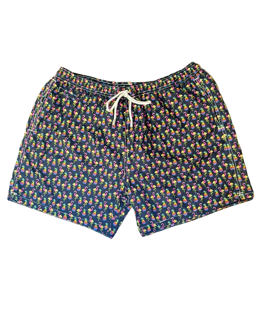 MC2 Saint Barth Man Swim Shorts with Flamingo Print