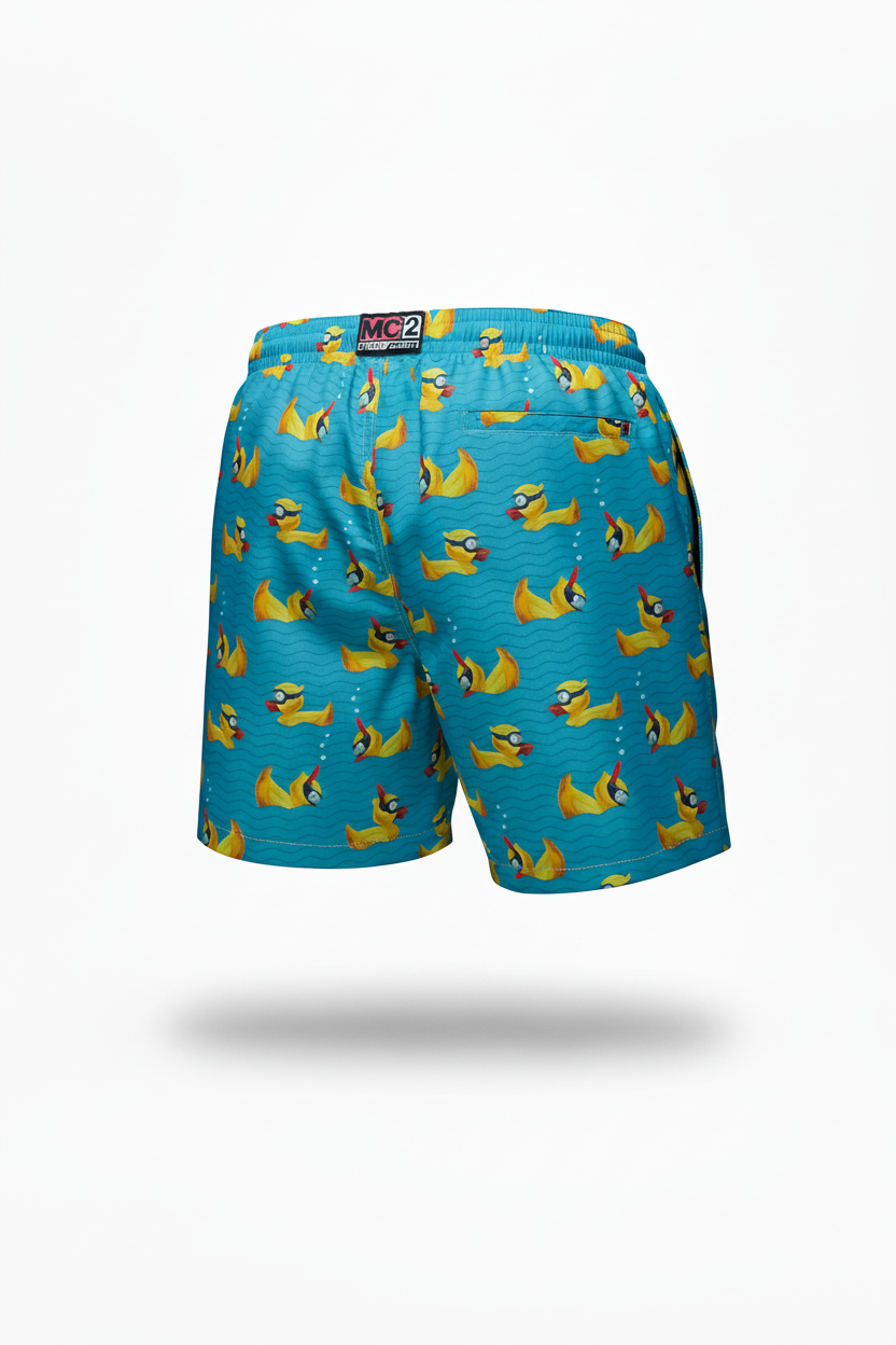 MC2 Saint Barth Men Swim Shorts with Ducky Diver Print