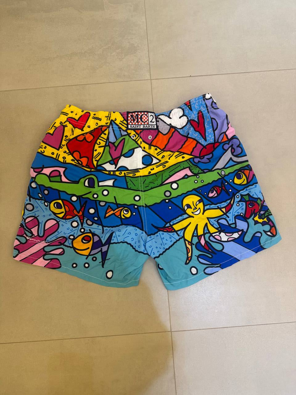 MC2 Saint Barth Men Swim Shorts with Sea World Print