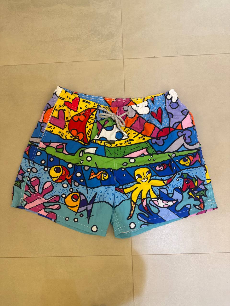 MC2 Saint Barth Men Swim Shorts with Sea World Print
