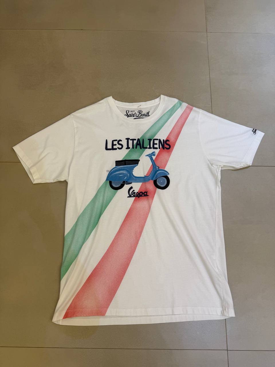 MC2 Saint Barth Men T-Shirt with Italy Moped Print