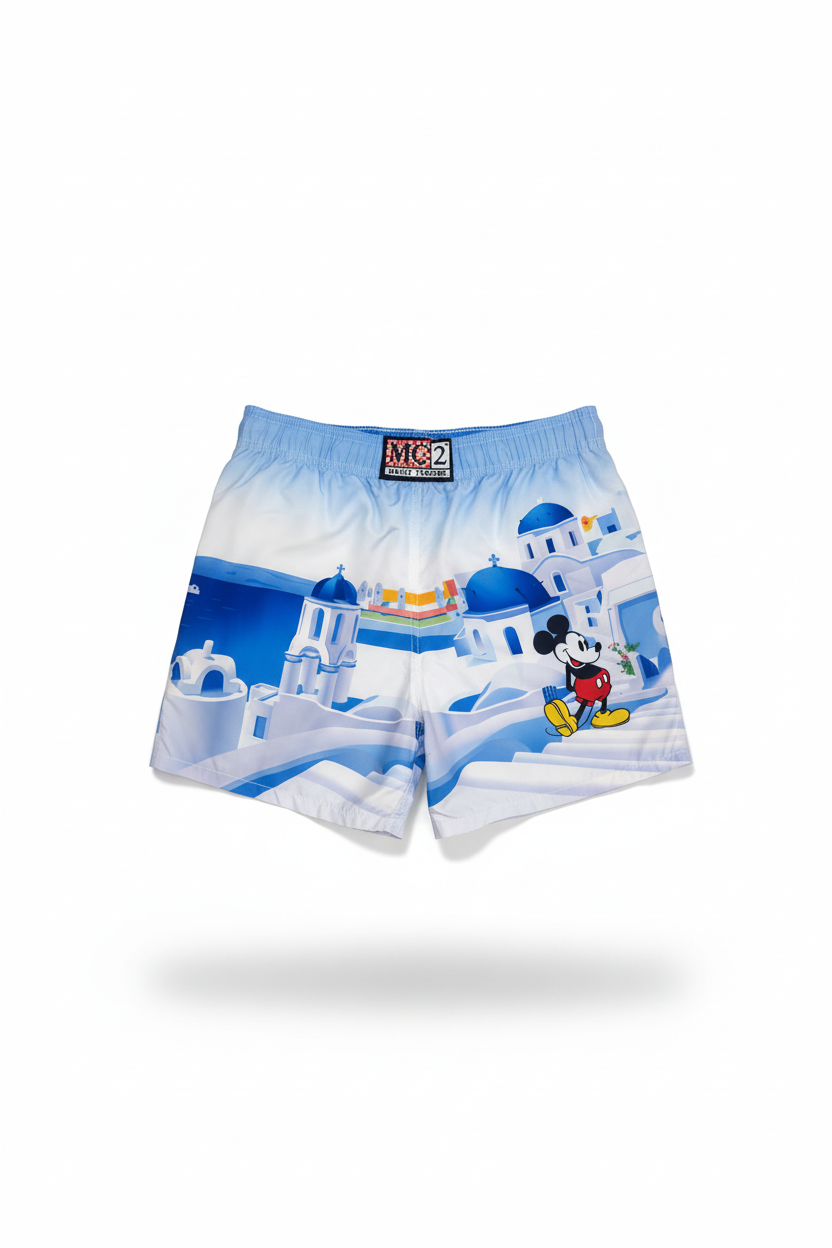 MC2 Saint Barth Men's Swim Shorts with Mickey Print
