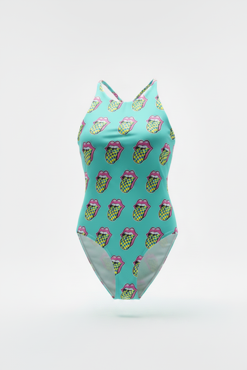 MC2 Saint Barth One Piece ROLLING STONES children's Swimsuit