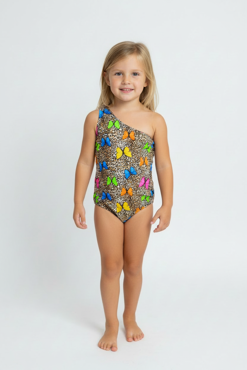 MC2 Saint Barth One Piece Swimsuit with Butterflies
