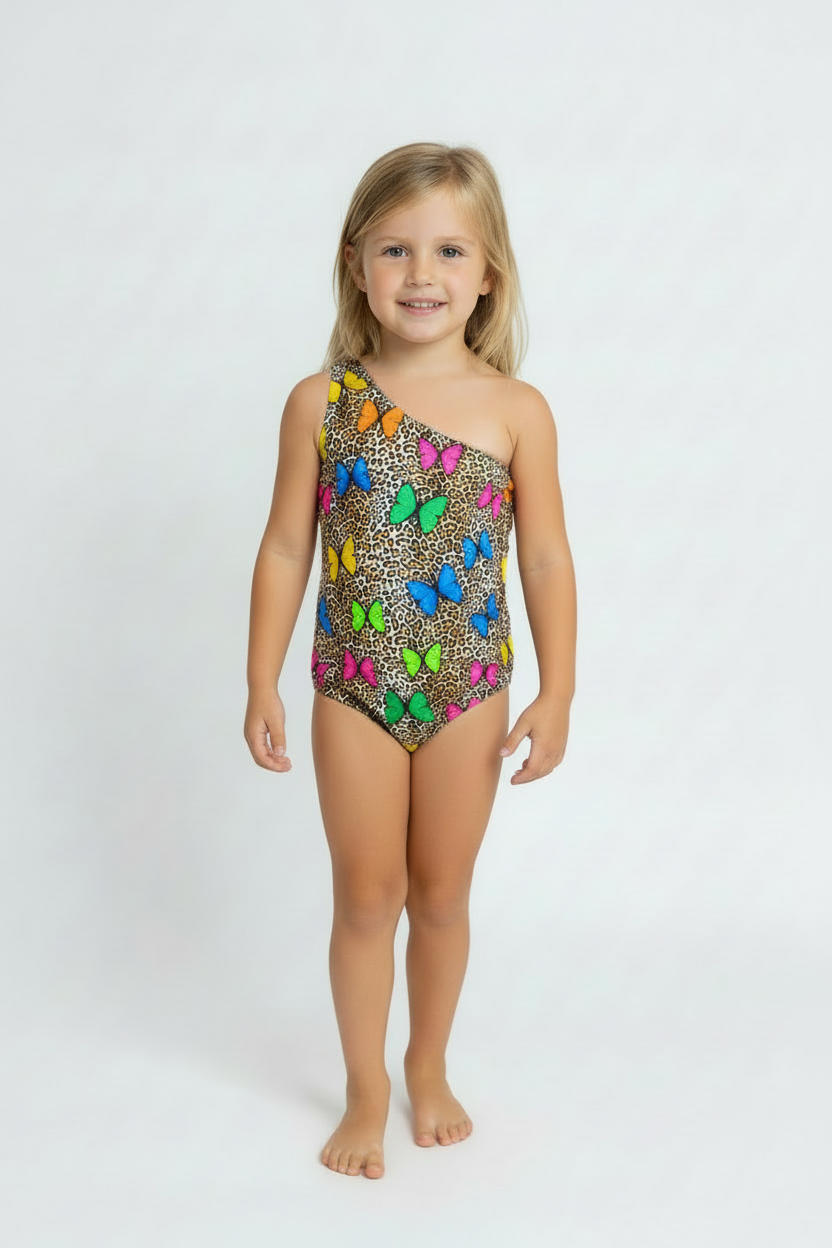 MC2 Saint Barth One Piece Swimsuit with Butterflies