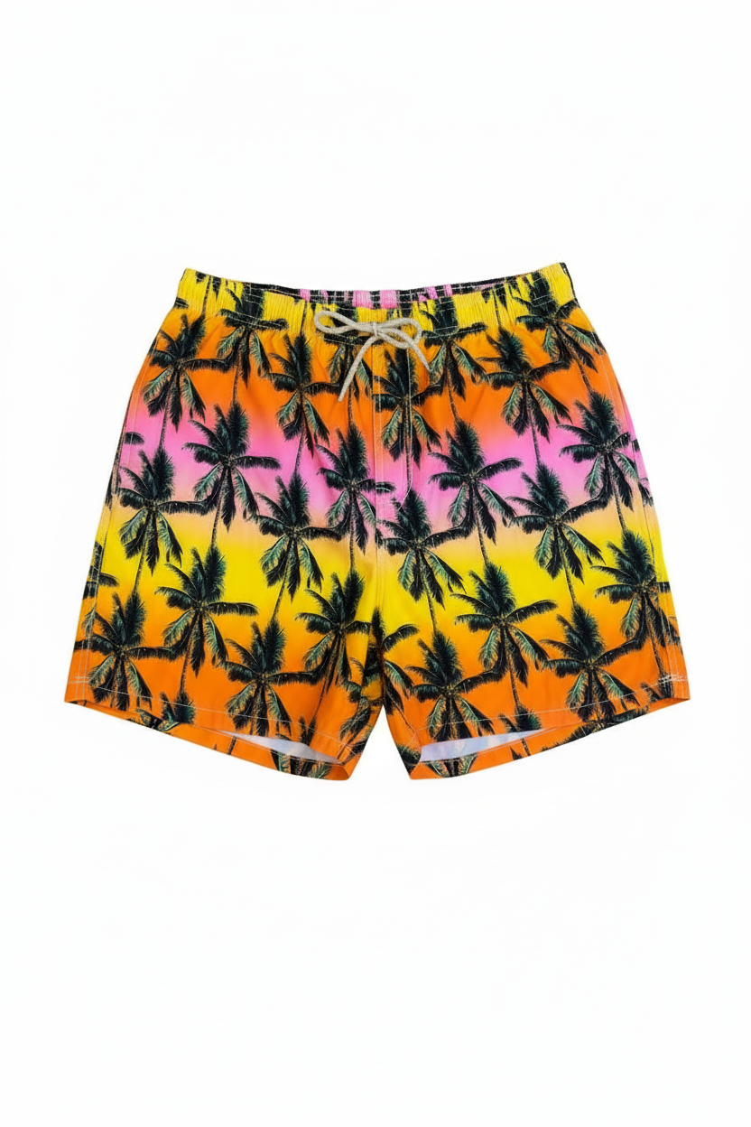MC2 Saint Barth Palm Trees Print Men Swim Shorts