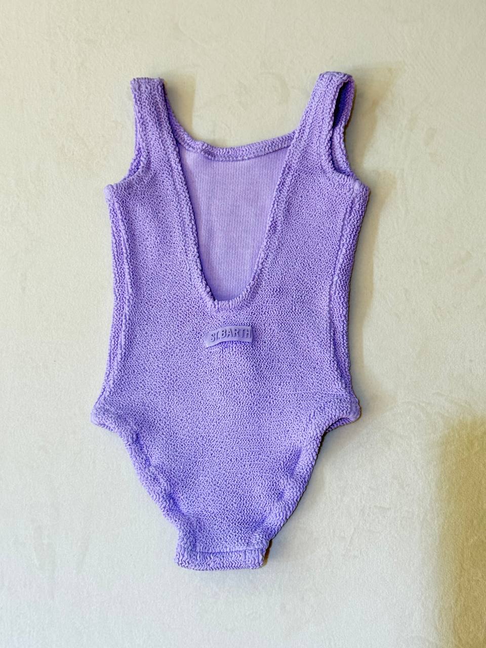 MC2 Saint Barth Pressed Purple Crinkle Girl's Swimsuit One Piece