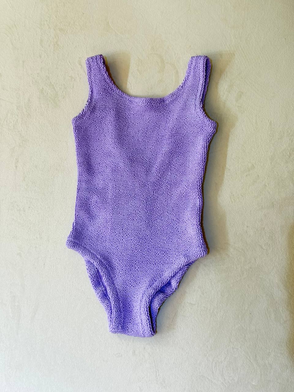 MC2 Saint Barth Pressed Purple Crinkle Girl's Swimsuit One Piece