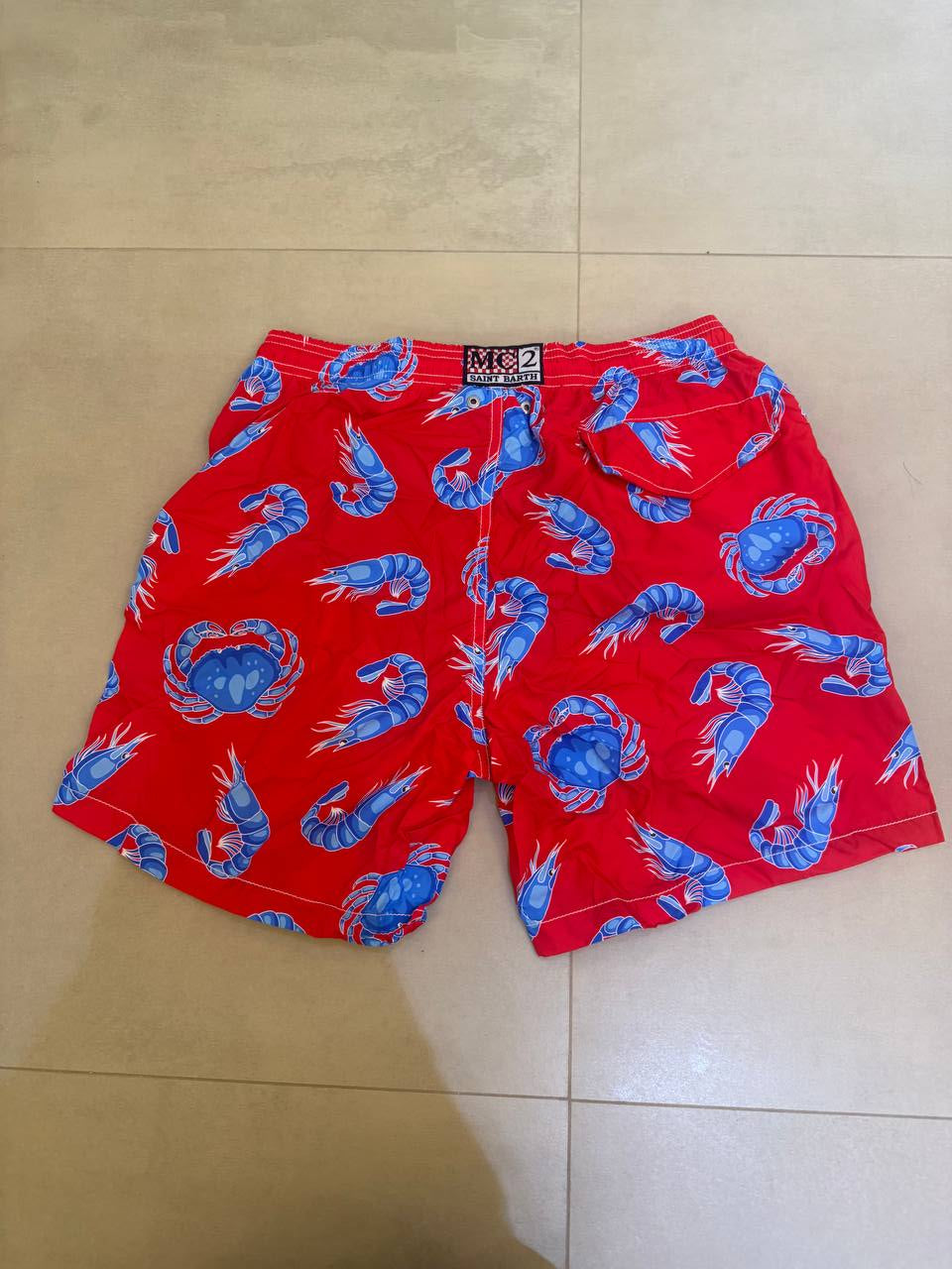 MC2 Saint Barth Red Shrimp Men Swim Shorts