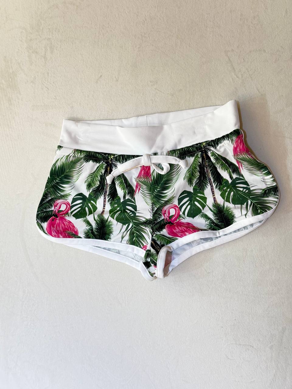 MC2 Saint Barth Shorts for Kids with Tropical Flamingo Print