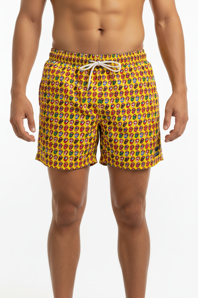 MC2 Saint Barth Shorts Languages flag STONES WRLD