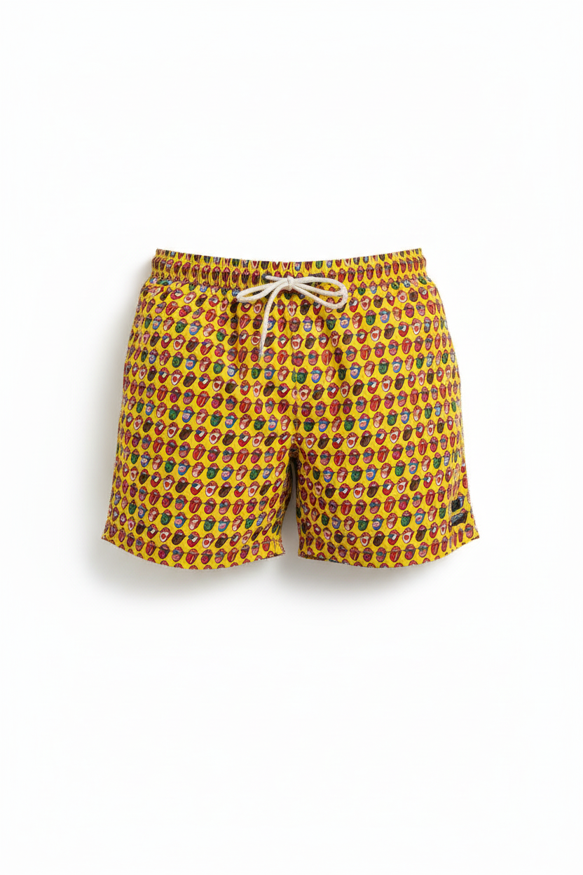 MC2 Saint Barth Shorts Languages flag STONES WRLD