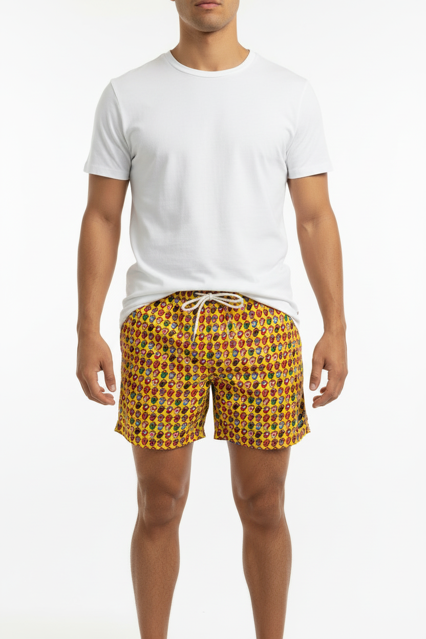 MC2 Saint Barth Shorts Languages flag STONES WRLD