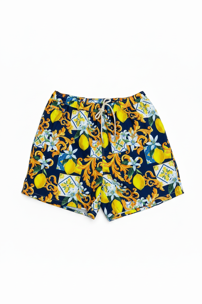 MC2 Saint Barth Shorts Lemons and Flowers